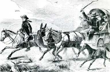 Egy mormon család a konferenciára megy, 1875 körül